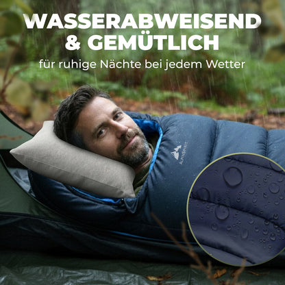 AlpinSpirit Schlafsack [ULTRALEICHT] 3 Jahreszeiten Sommer & Winter, kleines Packmaß, für Outdoor, Camping, Hiking & Festival, Mumienschlafsack