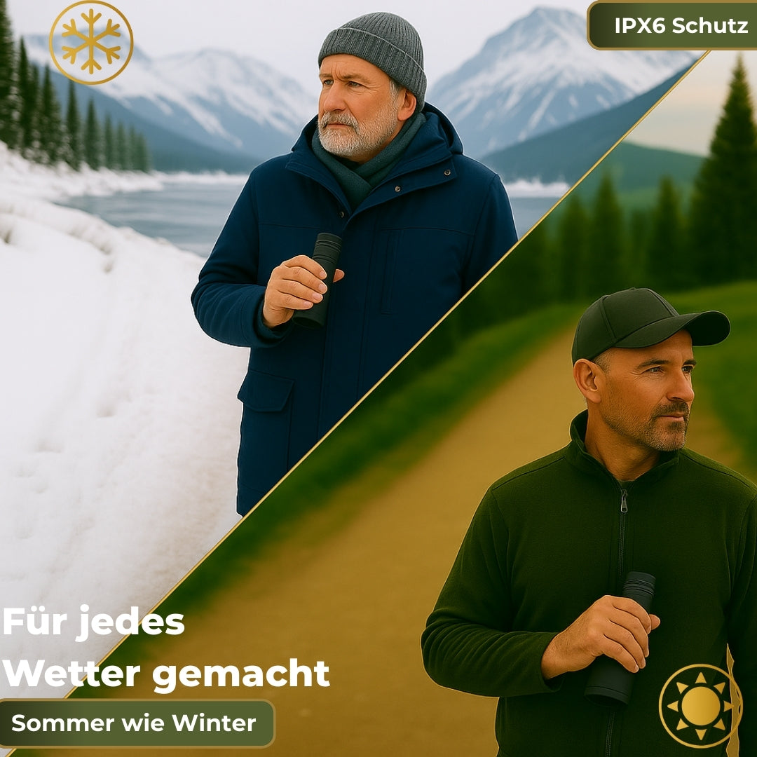 AlpinSpirit Hunter Monokular 12x50 mit Nitrogen, inkl. Handschlaufe [IPX6,FMC & BAK4]