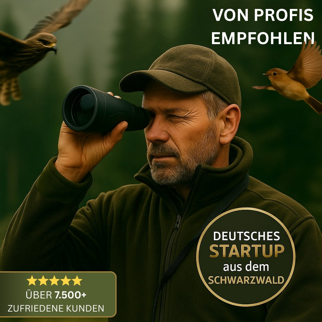 AlpinSpirit Hunter Monokular 12x50 mit Nitrogen, inkl. Handschlaufe [IPX6,FMC & BAK4]