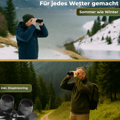 AlpinSpirit "Ranger" 8-24x50 Zoom Fernglas mit IPX4 Wasserschutz - inkl. hochwertige Tasche & Zubehör