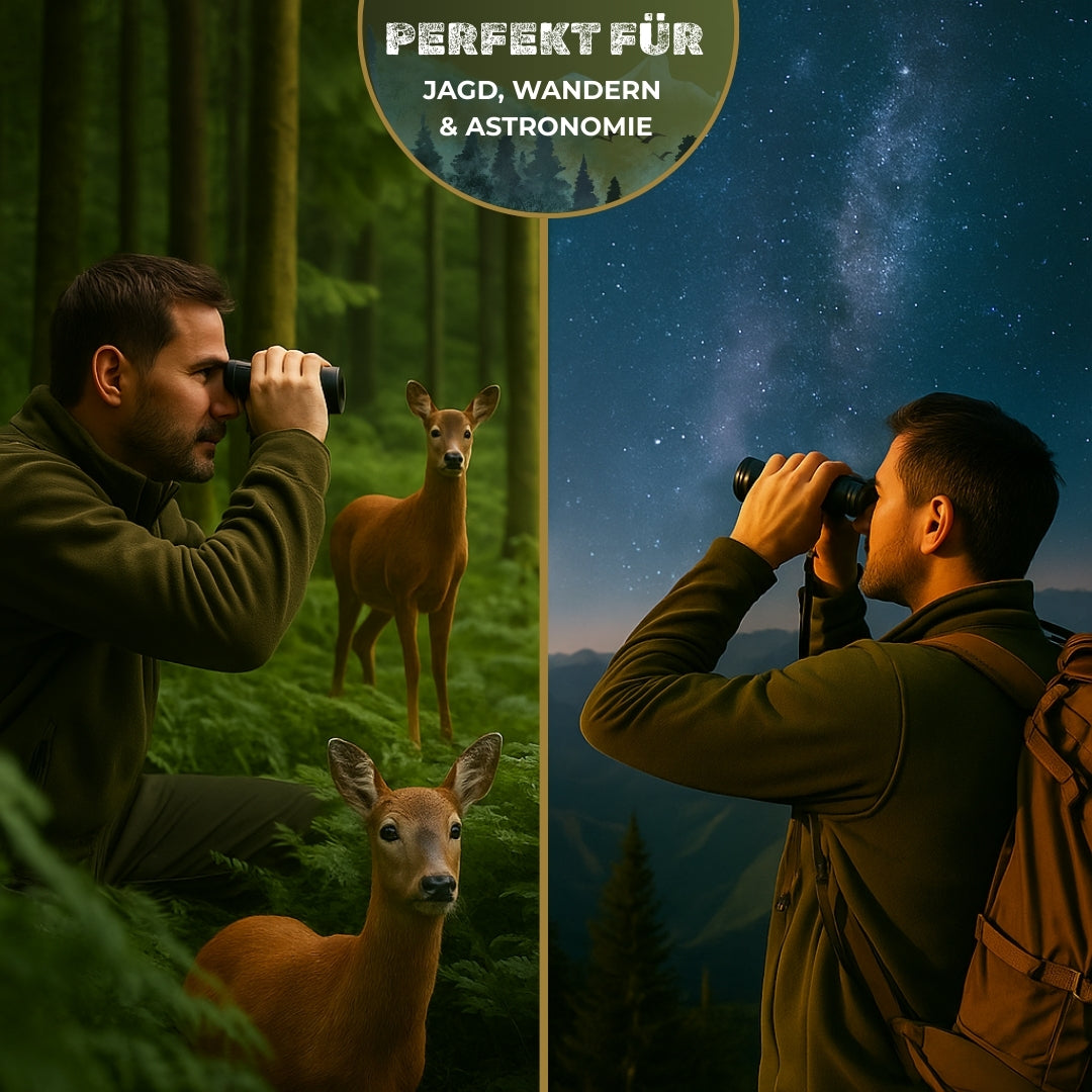 AlpinSpirit "Ranger" 8-24x50 Zoom Fernglas mit IPX4 Wasserschutz - inkl. hochwertige Tasche & Zubehör