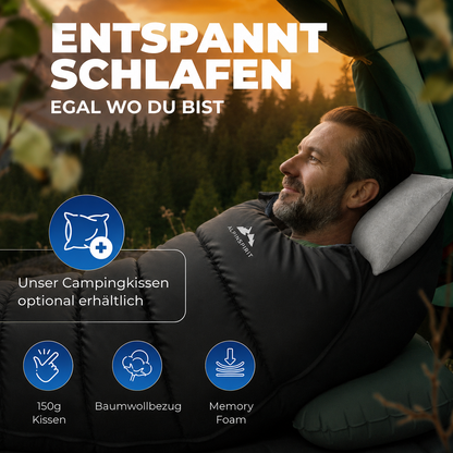 AlpinSpirit Schlafsack [20x30 Packmaß] 3 Jahreszeiten Sommer & Winter,Camping,Festival,Outdoor