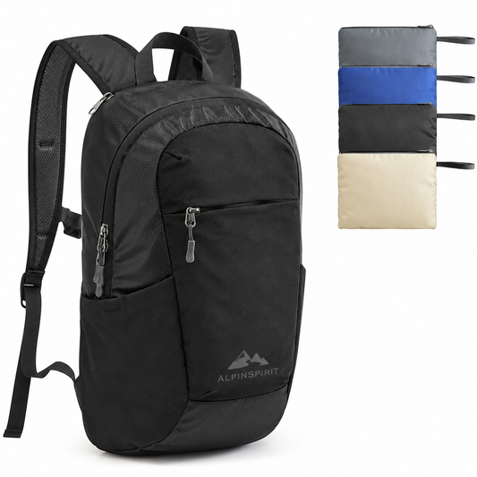 AlpinSpirit Ultraleicht Faltbarer Rucksack 20L - Tagesrucksack & Wanderrucksack