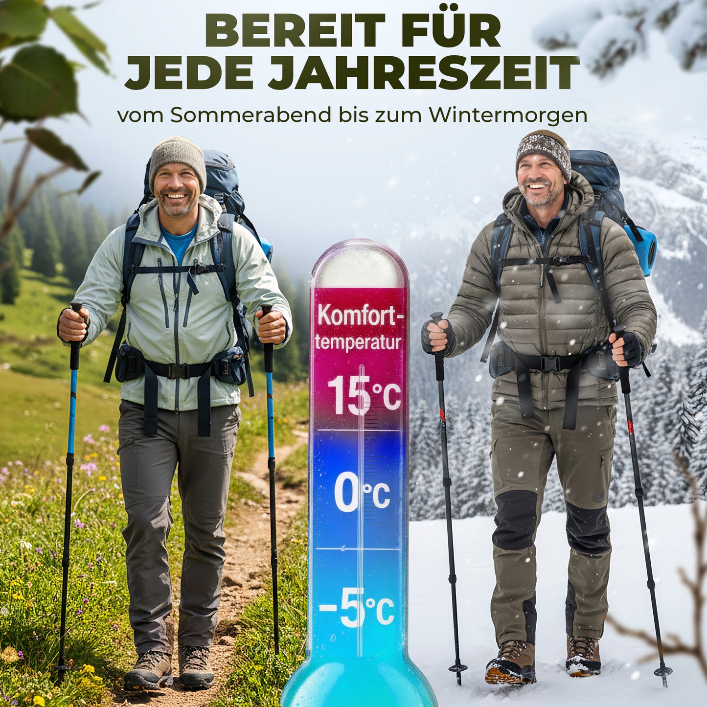 AlpinSpirit Schlafsack [ULTRALEICHT] 3 Jahreszeiten Sommer & Winter, kleines Packmaß, für Outdoor, Camping, Hiking & Festival, Mumienschlafsack