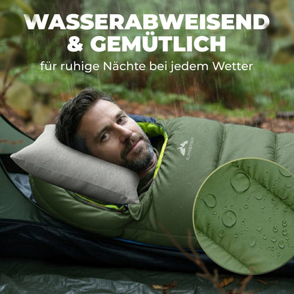 AlpinSpirit Schlafsack [ULTRALEICHT] 3 Jahreszeiten Sommer & Winter, kleines Packmaß, für Outdoor, Camping, Hiking & Festival, Mumienschlafsack